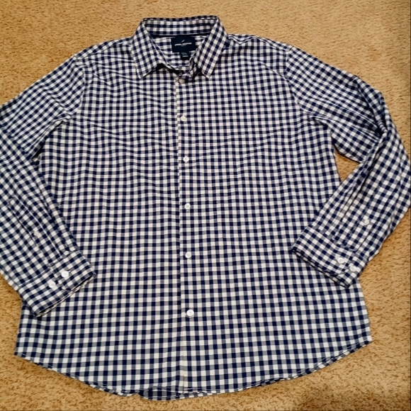 Daniel Hechter Other - Men's Blue Checkered Long Sleeved Button Down Shirt By Daniel Hechter Paris -XL